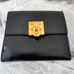 Salvatore Ferragamo Gancini black leather compact wallet, view 5