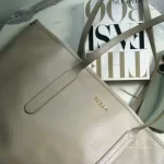 Furla taupe leather open-mouth tote bag, view 22