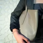 Furla taupe leather open-mouth tote bag, view 17