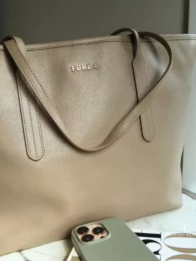 FURLA Neverfull-style Leather Tote Bag