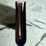 Givenchy burgundy moc-croc embossed leather compact wallet, view 7