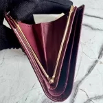Givenchy burgundy moc-croc embossed leather compact wallet, view 13