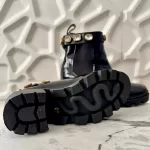 Gucci Trip black patent leather ankle boots with detachable crystal ankle straps, view 9