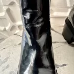 Gucci Trip black patent leather ankle boots with detachable crystal ankle straps, view 12