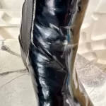 Gucci Trip black patent leather ankle boots with detachable crystal ankle straps, view 13