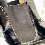 Gucci Trip black patent leather ankle boots with detachable crystal ankle straps, view 14