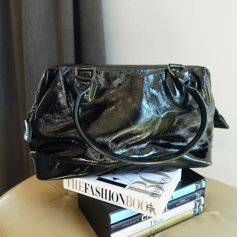 LONGCHAMP Légende Patent Leather Handbag