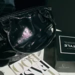 Longchamp Légende black patent leather doctor's bag handbag, view 25
