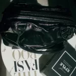 Longchamp Légende black patent leather doctor's bag handbag, view 26
