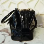 Longchamp Légende black patent leather doctor's bag handbag, view 4