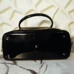 Longchamp Légende black patent leather doctor's bag handbag, view 6