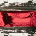 Longchamp Légende black patent leather doctor's bag handbag, view 14