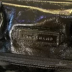 Longchamp Légende black patent leather doctor's bag handbag, view 18