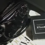 Longchamp Légende black patent leather doctor's bag handbag, view 23