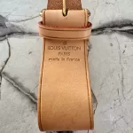 Louis Vuitton Vachetta leather travel accessory set with padlock, luggage tag and poignet, view 12