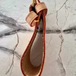 Louis Vuitton Vachetta leather travel accessory set with padlock, luggage tag and poignet, view 15