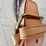 Louis Vuitton Vachetta leather travel accessory set with padlock, luggage tag and poignet, view 17
