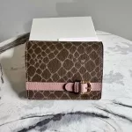 Nina Ricci pink and brown monogram compact wallet, view 17