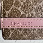Nina Ricci pink and brown monogram compact wallet, view 15
