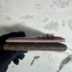 Nina Ricci pink and brown monogram compact wallet, view 3