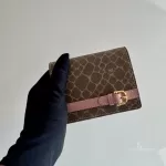 Nina Ricci pink and brown monogram compact wallet, view 16