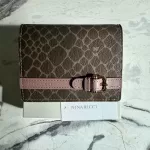 Nina Ricci pink and brown monogram compact wallet, view 2