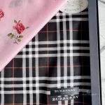 Burberry black Nova Check and pink floral handkerchief gift box set, view 2