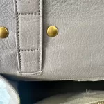Yves Saint Laurent Muse Two taupe leather two-way handbag, view 30