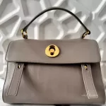 Yves Saint Laurent Muse Two taupe leather two-way handbag, view 2