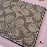 Coach Parker colorblock signature shoulder bag with tea rose turnlock, view 11