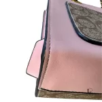 Coach Parker colorblock signature shoulder bag with tea rose turnlock, view 9