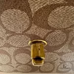 Coach Parker colorblock signature shoulder bag with tea rose turnlock, view 14