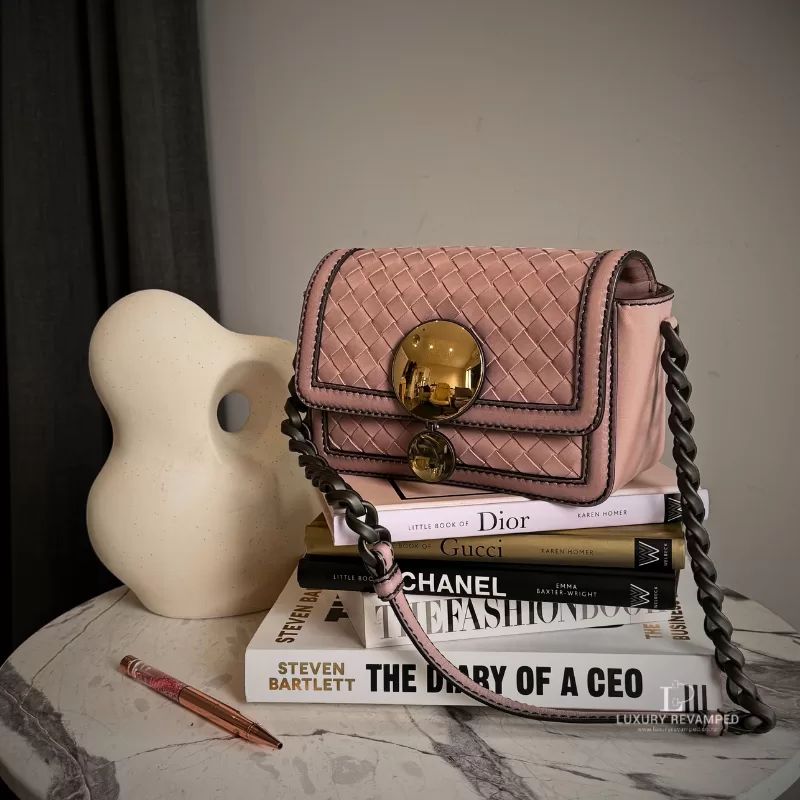 Bottega Veneta Nappa Intrecciato Mirror Lens Shoulder Bag