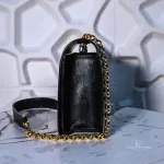 Luxury Revamped - Chloé Vintage Black Epi Leather Jewelry Button Chain Shoulder Bag – Handbags Icons – view 5 | authenticated pre-loved luxury