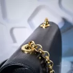 Luxury Revamped - Chloé Vintage Black Epi Leather Jewelry Button Chain Shoulder Bag – Handbags Icons – view 13 | authenticated pre-loved luxury