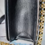 Luxury Revamped - Chloé Vintage Black Epi Leather Jewelry Button Chain Shoulder Bag – Handbags Icons – view 11 | authenticated pre-loved luxury