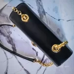 Luxury Revamped - Chloé Vintage Black Epi Leather Jewelry Button Chain Shoulder Bag – Handbags Icons – view 6 | authenticated pre-loved luxury