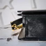 Luxury Revamped - Chloé Vintage Black Epi Leather Jewelry Button Chain Shoulder Bag – Handbags Icons – view 9 | authenticated pre-loved luxury
