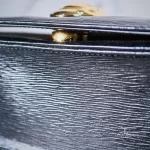 Luxury Revamped - Chloé Vintage Black Epi Leather Jewelry Button Chain Shoulder Bag – Handbags Icons – view 10 | authenticated pre-loved luxury