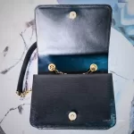 Luxury Revamped - Chloé Vintage Black Epi Leather Jewelry Button Chain Shoulder Bag – Handbags Icons – view 20 | authenticated pre-loved luxury