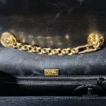 Luxury Revamped - Chloé Vintage Black Epi Leather Jewelry Button Chain Shoulder Bag – Handbags Icons – view 22 | authenticated pre-loved luxury