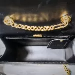 Luxury Revamped - Chloé Vintage Black Epi Leather Jewelry Button Chain Shoulder Bag – Handbags Icons – view 21 | authenticated pre-loved luxury