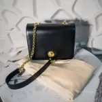 Luxury Revamped - Chloé Vintage Black Epi Leather Jewelry Button Chain Shoulder Bag – Handbags Icons – view 29 | authenticated pre-loved luxury