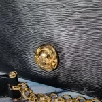 Luxury Revamped - Chloé Vintage Black Epi Leather Jewelry Button Chain Shoulder Bag – Handbags Icons – view 15 | authenticated pre-loved luxury