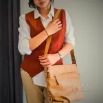 Luxury Revamped - Coach Tan Leather Convertible Duffle Shoulder Bag — F15064 – Handbags Icons – view 30 | authenticated pre-loved luxury