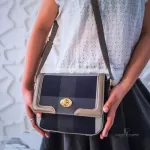Crestbridge Blue Label plaid flap crossbody bag, view 17