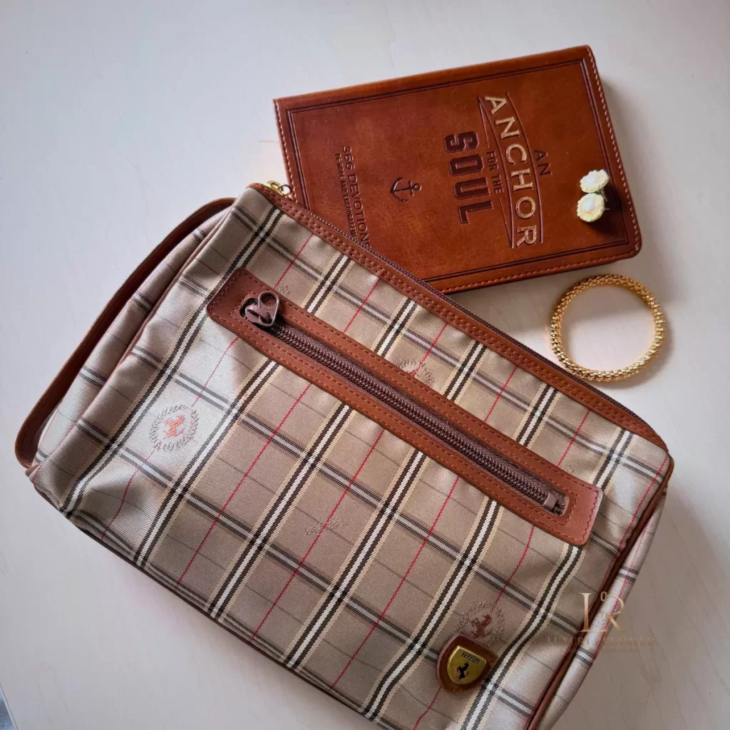 Ferrari Monogram Plaid / Tartan Second Clutch Bag