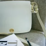 Furla Melody white pebbled leather shoulder bag, view 25