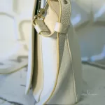 Furla Melody white pebbled leather shoulder bag, view 6