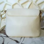 Furla Melody white pebbled leather shoulder bag, view 3
